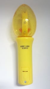 Hobby Lobby Easter-themed light-up spinners with item number 9130033.
